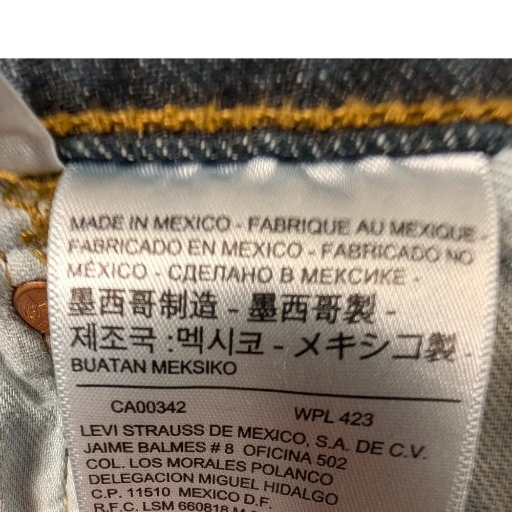 Levis 501 Original Fit Mens Dark Wash Indigo Button Fly Jeans 40x31 501-0444⬇️